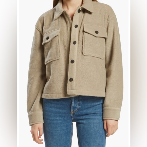 Thread & Supply Soft Fleece Auria Jacket In Blue Blizzard Size Small - Picture 8 of 9